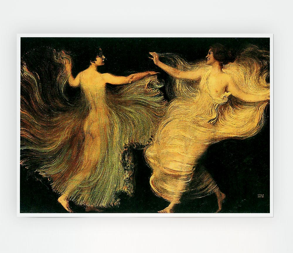 Franz Von Stuck Two Dancers Print Poster Wall Art