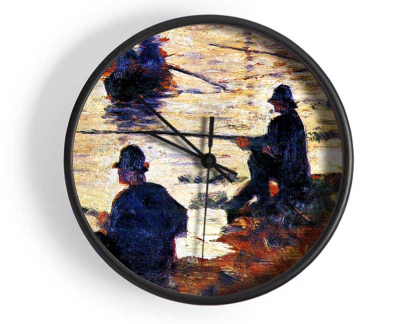 Seurat Two Fishermen Clock - Wallart-Direct UK