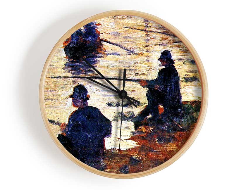 Seurat Two Fishermen Clock - Wallart-Direct UK