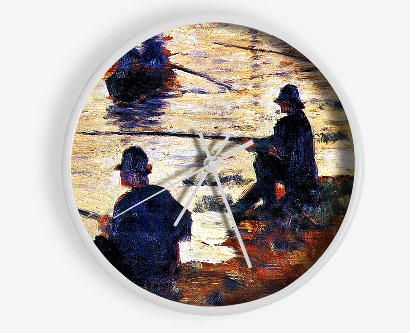 Seurat Two Fishermen Clock - Wallart-Direct UK