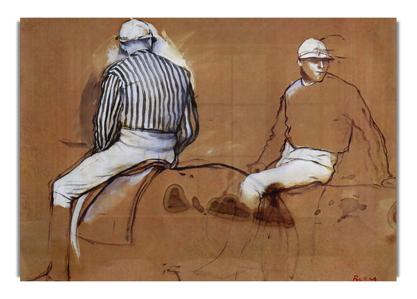 Two Jockeys By Degas