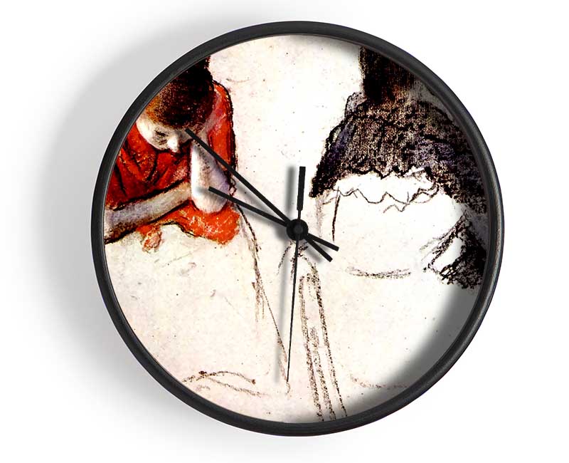 Degas Two Women Seated Clock - Wallart-Direct UK