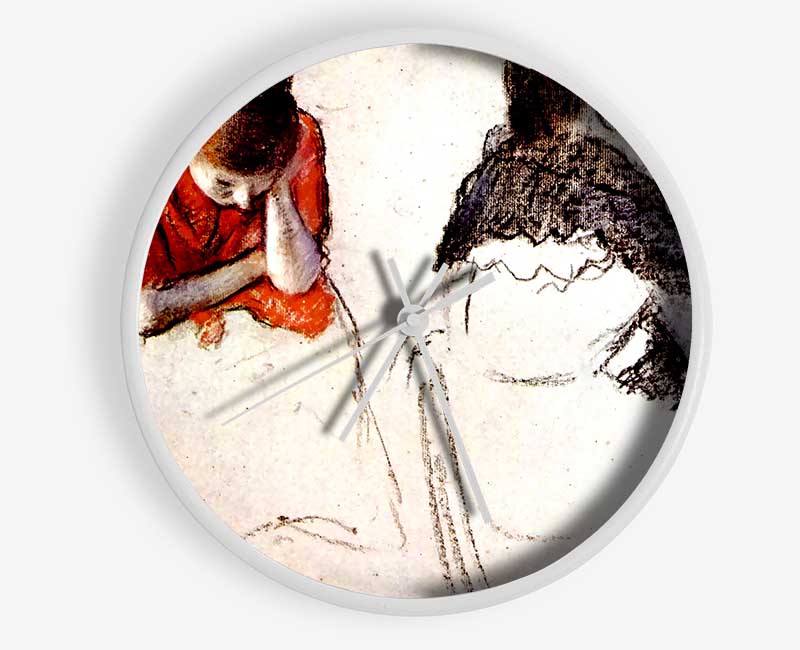 Degas Two Women Seated Clock - Wallart-Direct UK