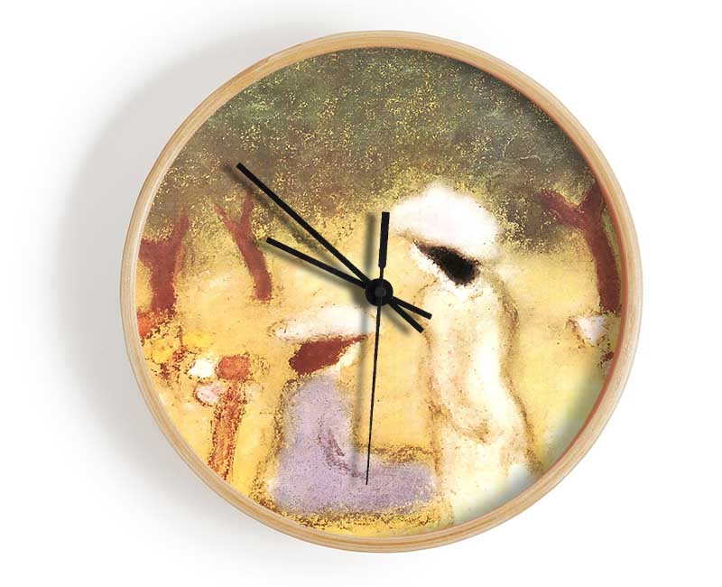 Joseph Rippl-Ronai Under The Hollyhocks Clock - Wallart-Direct UK