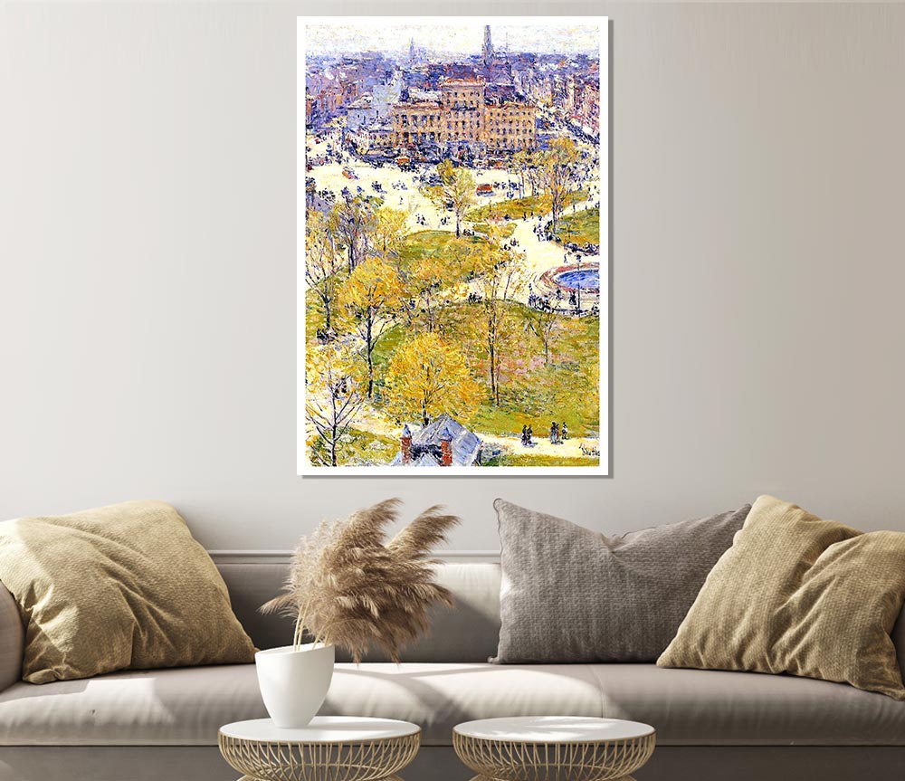 Hassam Union Square In Spring Print Poster Wall Art