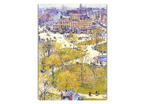 Union Square In Spring By Hassam