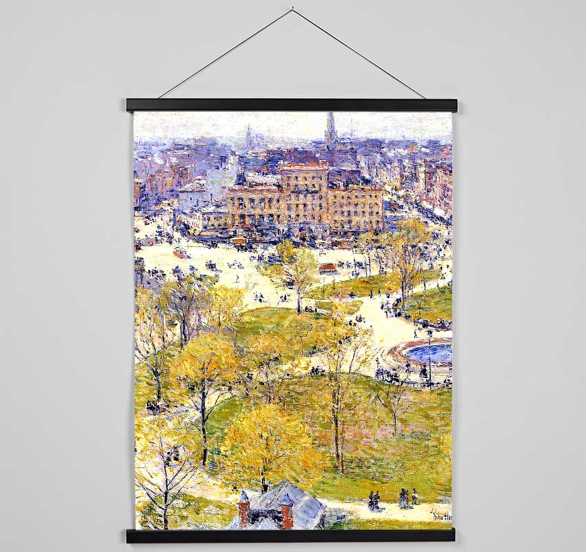 Hassam Union Square In Spring Hanging Poster - Wallart-Direct UK