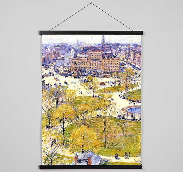 Hassam Union Square In Spring Hanging Poster - Wallart-Direct UK