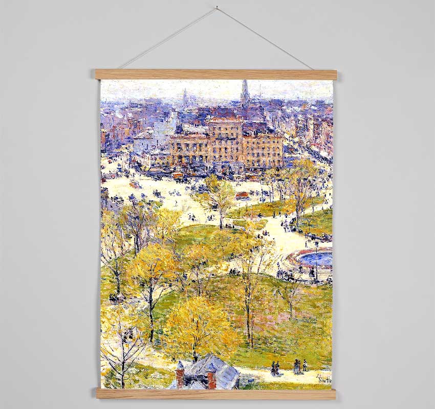 Hassam Union Square In Spring Hanging Poster - Wallart-Direct UK