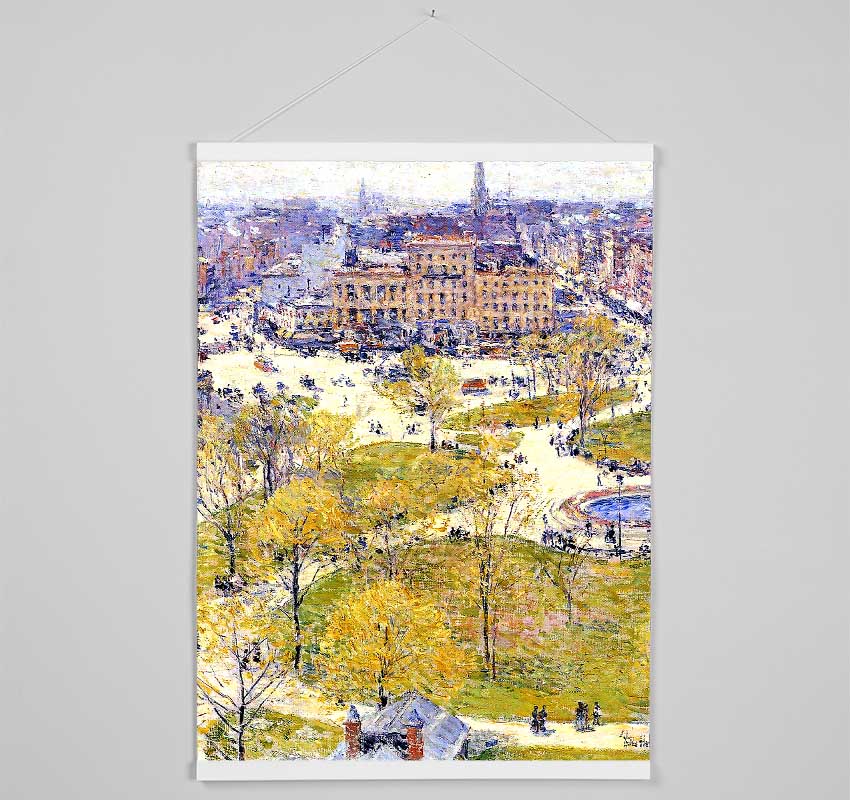 Hassam Union Square In Spring Hanging Poster - Wallart-Direct UK