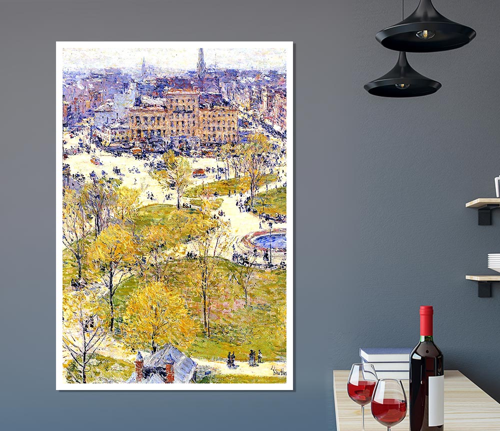 Hassam Union Square In Spring Print Poster Wall Art