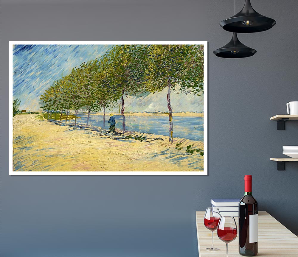 Van Gogh Along The Seine Print Poster Wall Art