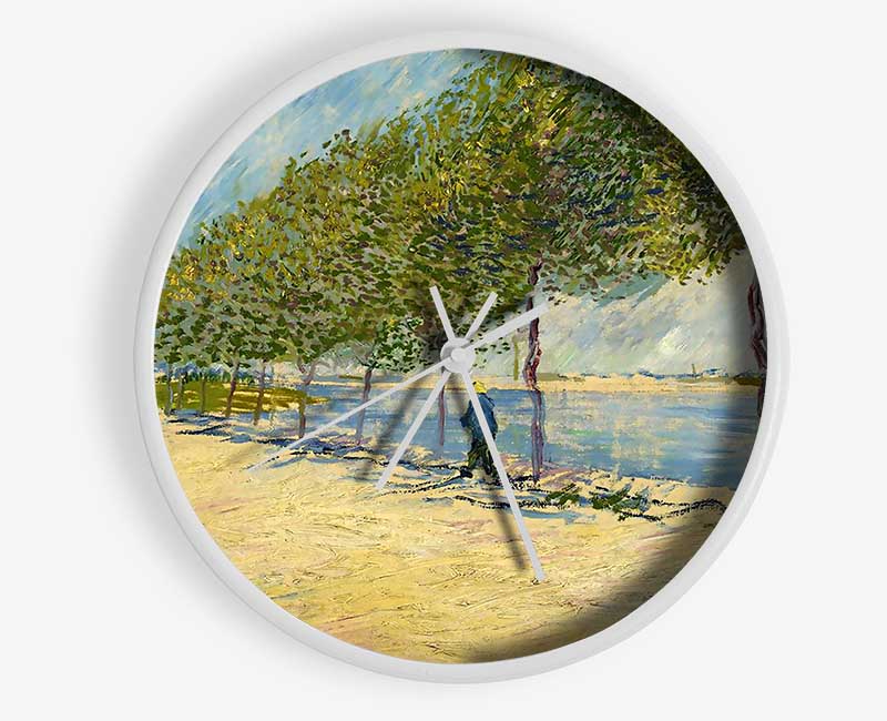 Van Gogh Along The Seine Clock - Wallart-Direct UK