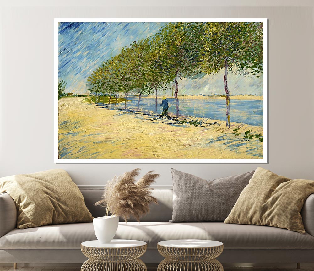 Van Gogh Along The Seine Print Poster Wall Art