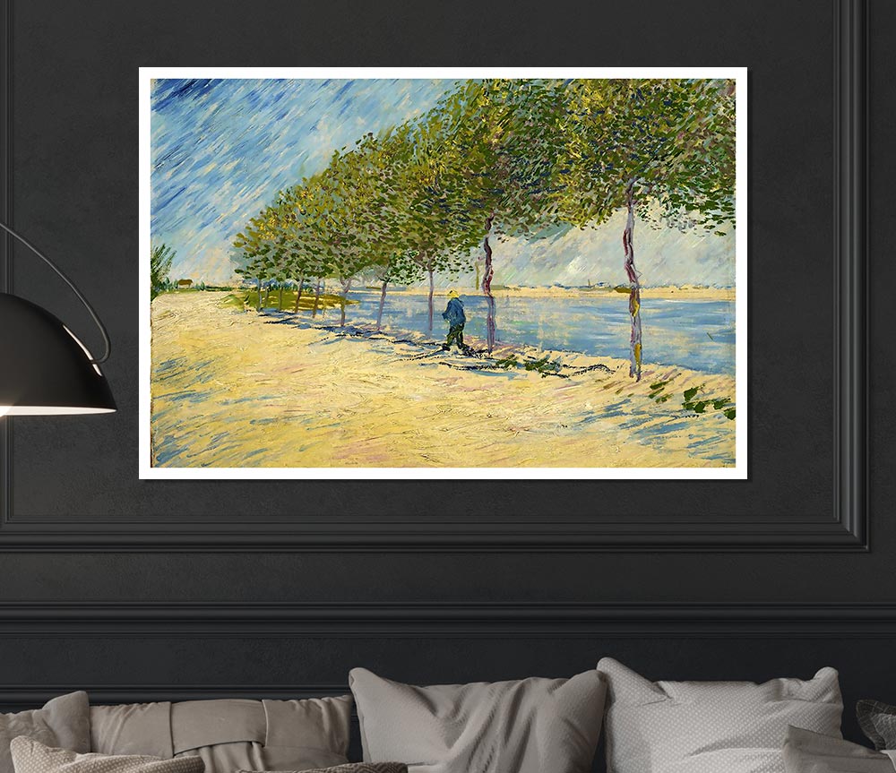 Van Gogh Along The Seine Print Poster Wall Art