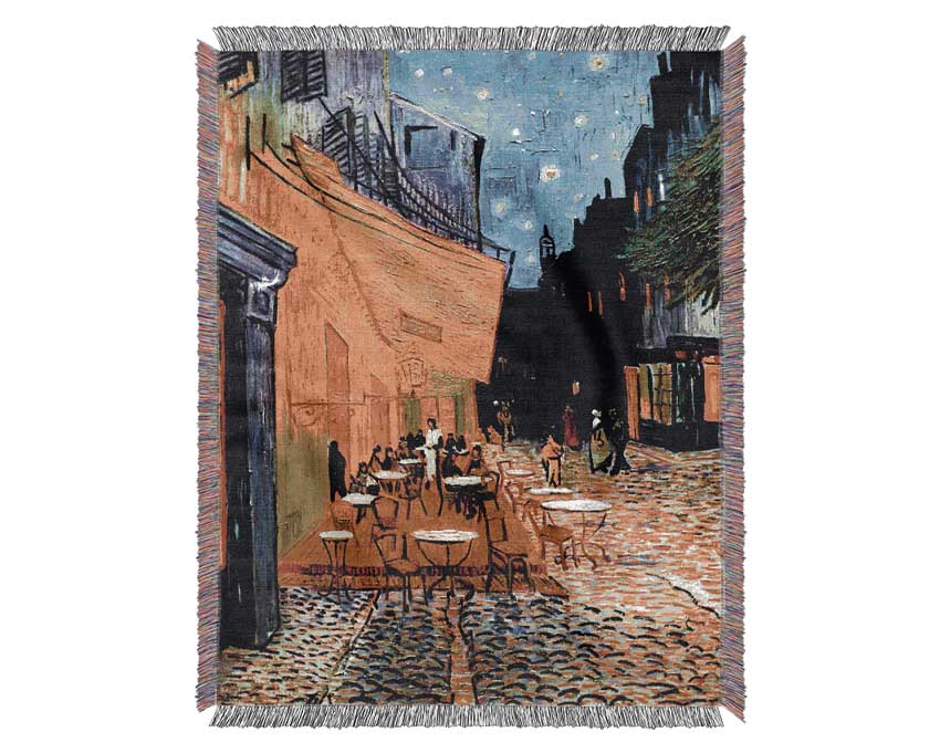 Van Gogh Cafe Terrace 2 Woven Blanket