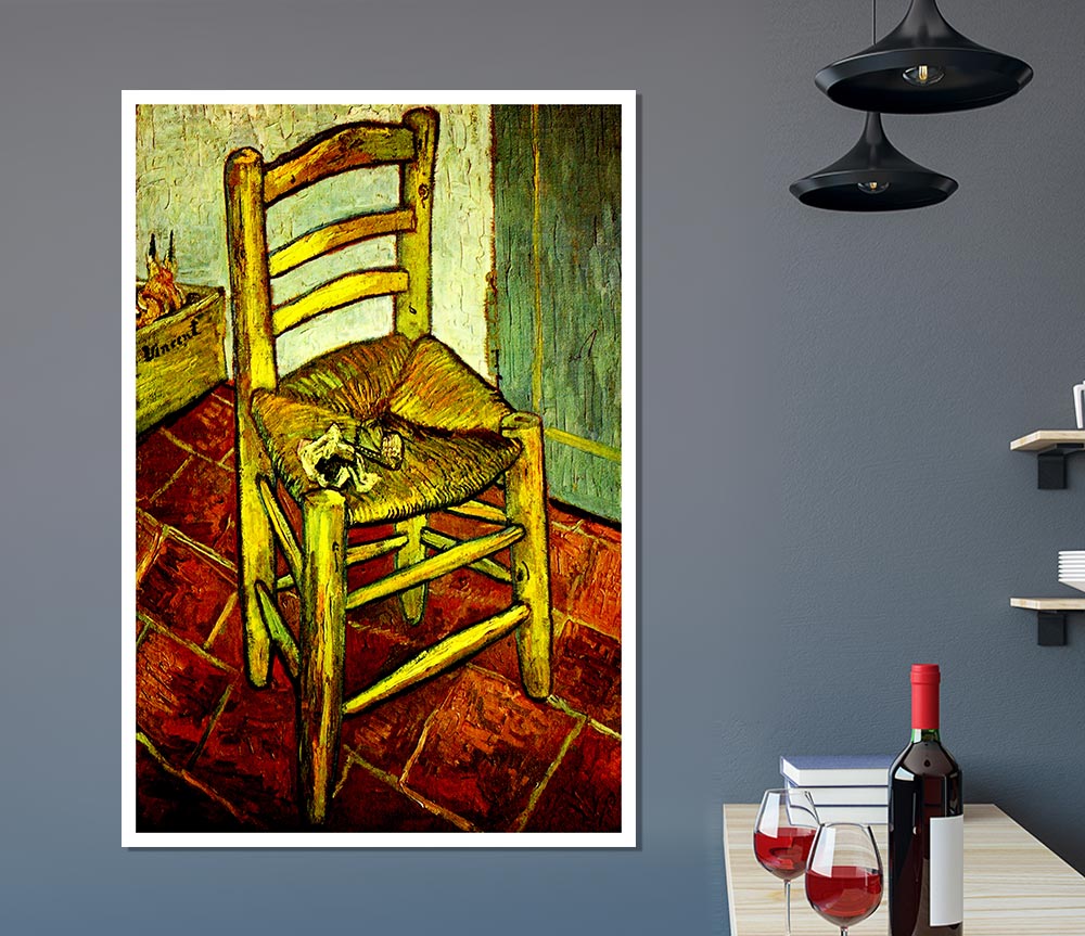 Van Gogh Chair Print Poster Wall Art