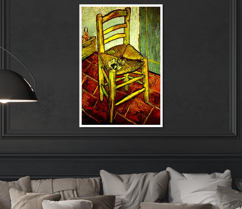 Van Gogh Chair Print Poster Wall Art