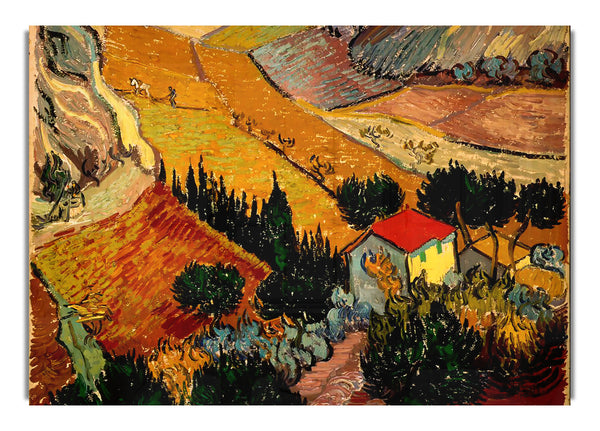 Van Gogh, Landschaft mit Haus und Pflüger