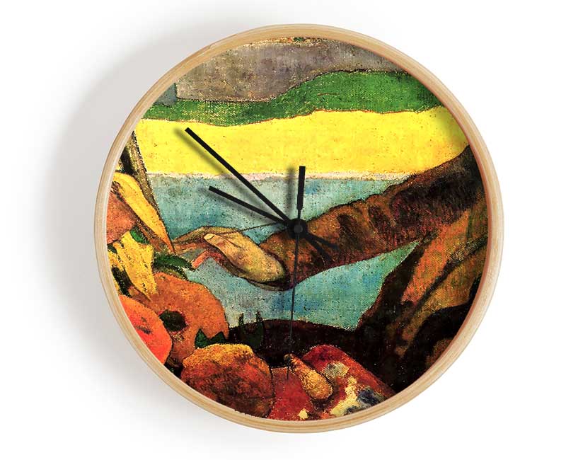 Gauguin Paints Van Gogh Painting Sunflowers Clock - Wallart-Direct UK