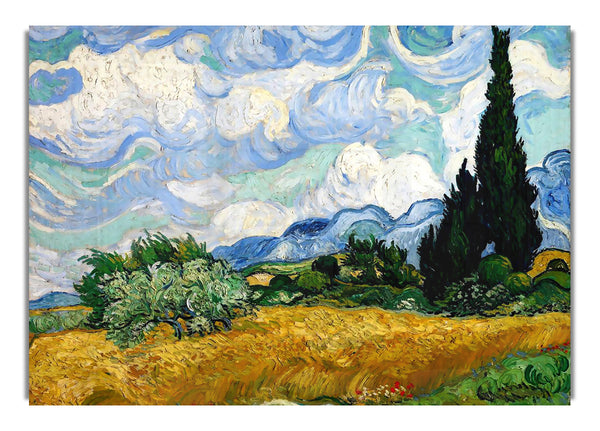 Van Gogh Wheat Field With Cypresses