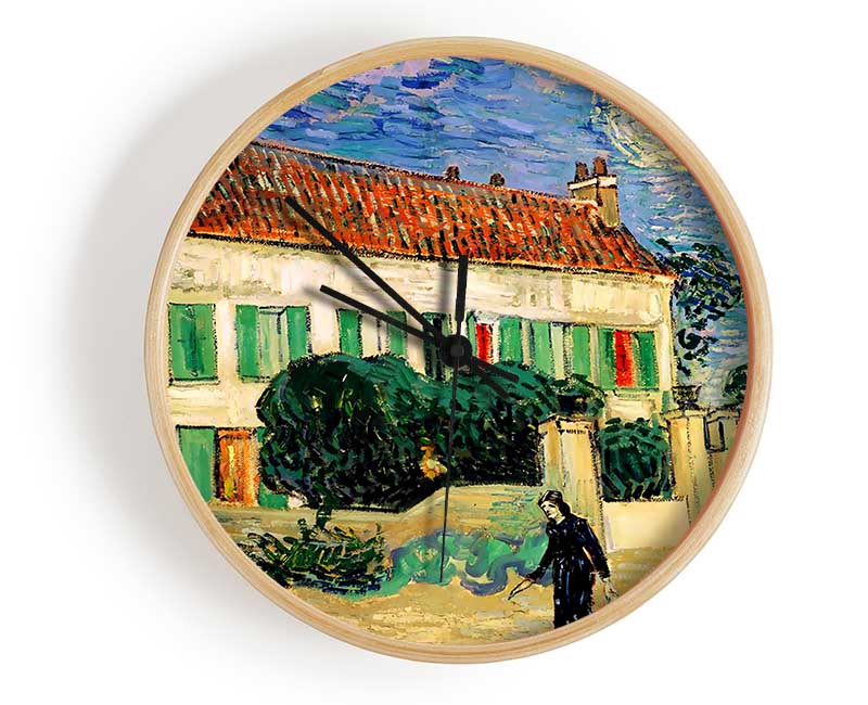 Van Gogh White House At Night Clock - Wallart-Direct UK