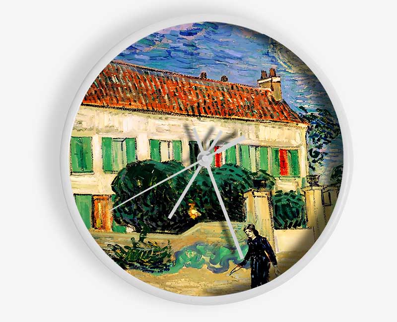 Van Gogh White House At Night Clock - Wallart-Direct UK