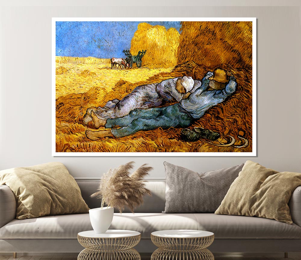 Van Gogh Hay Bail Print Poster Wall Art