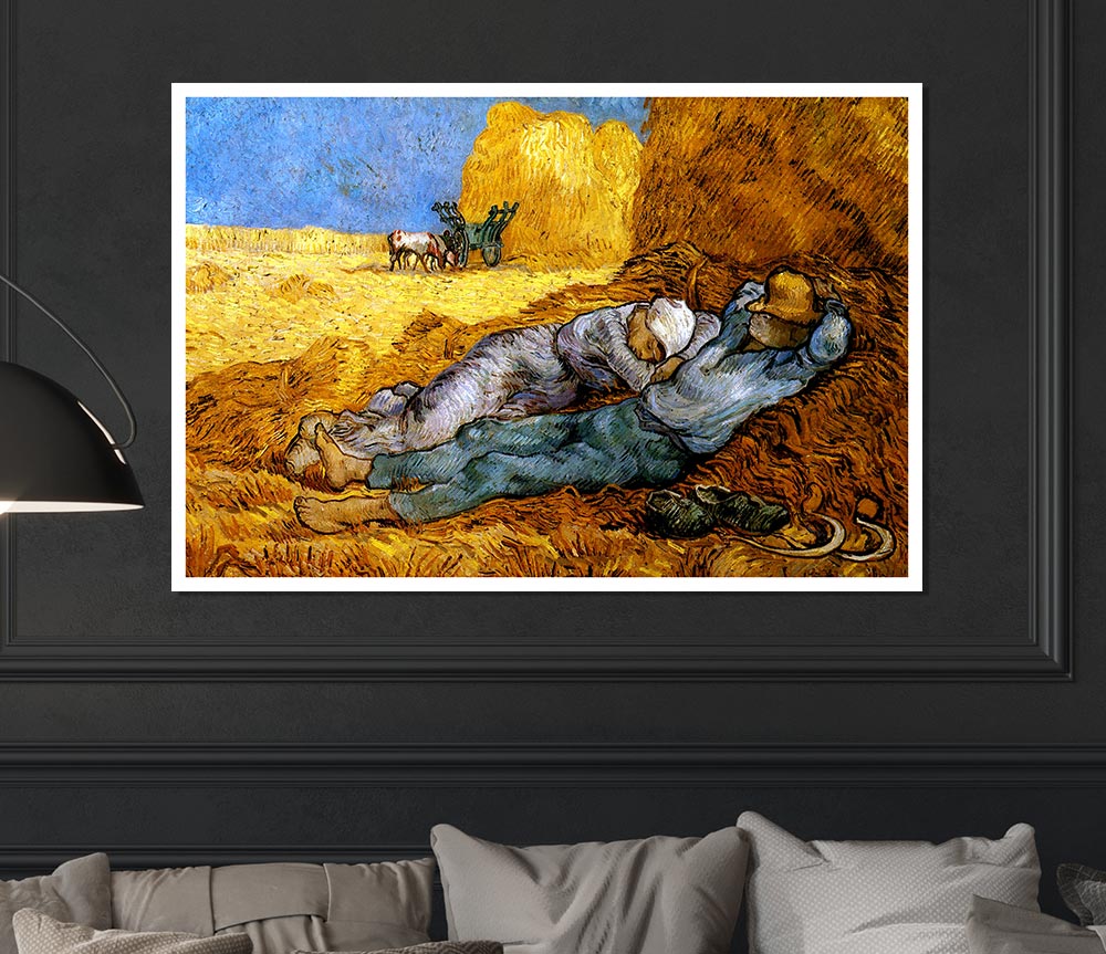 Van Gogh Hay Bail Print Poster Wall Art