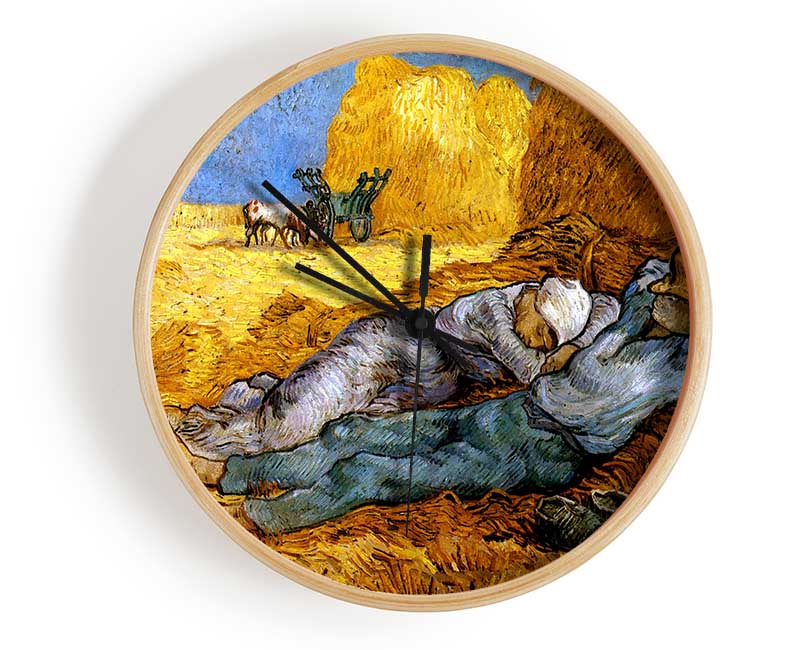 Van Gogh Hay Bail Clock - Wallart-Direct UK