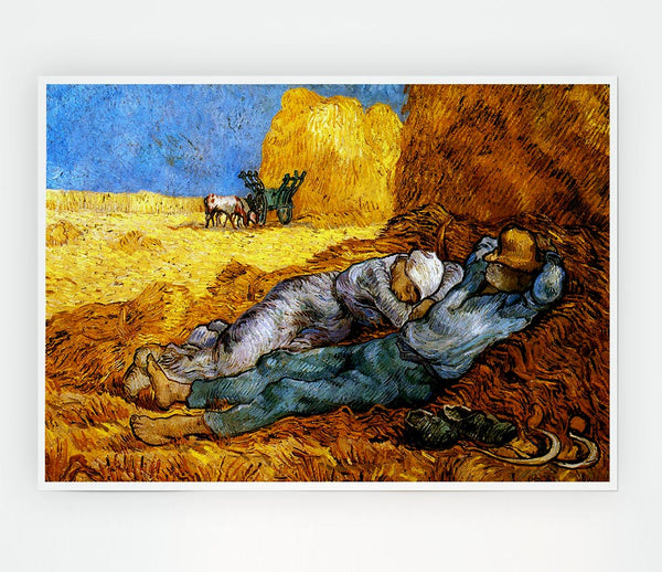 Van Gogh Hay Bail Print Poster Wall Art