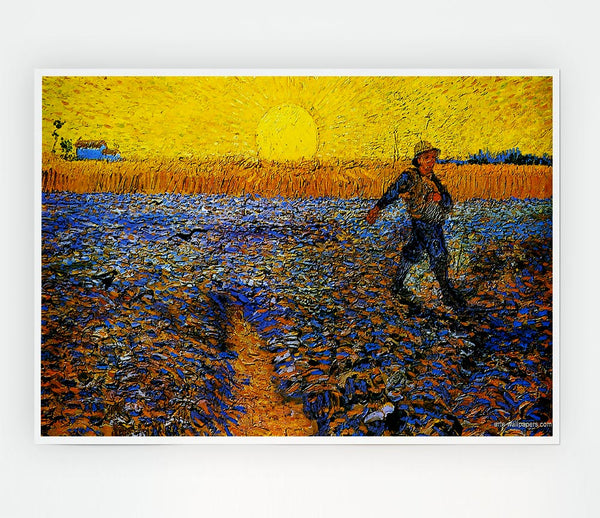 Van Gogh Sower Print Poster Wall Art