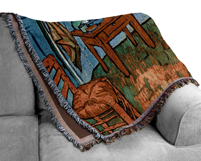 Van Gogh His Bedroom 3 Woven Blanket