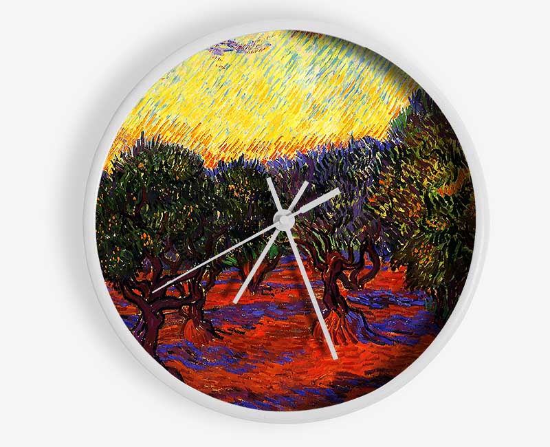 Van Gogh 1889 Olive Grove Clock - Wallart-Direct UK