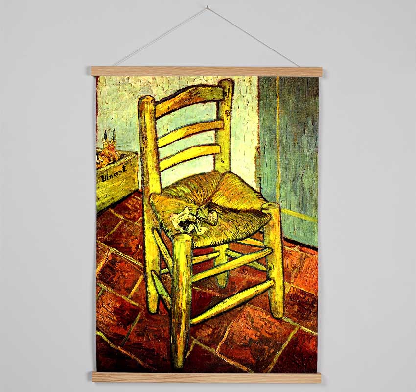 Vincent Van Gogh Vincents Chair With Pipe Hanging Poster - Wallart-Direct UK