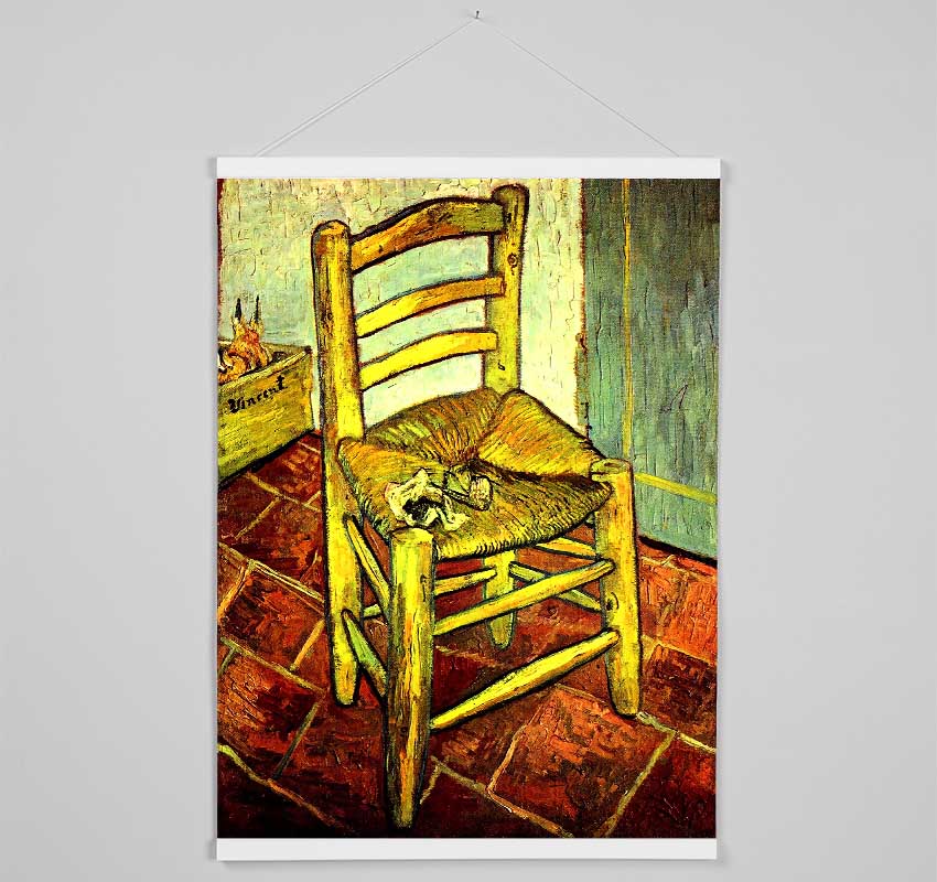 Vincent Van Gogh Vincents Chair With Pipe Hanging Poster - Wallart-Direct UK