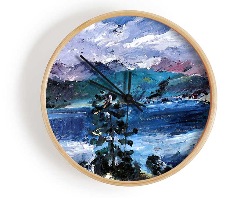 Lovis Corinth Walchensee With Larch Clock - Wallart-Direct UK