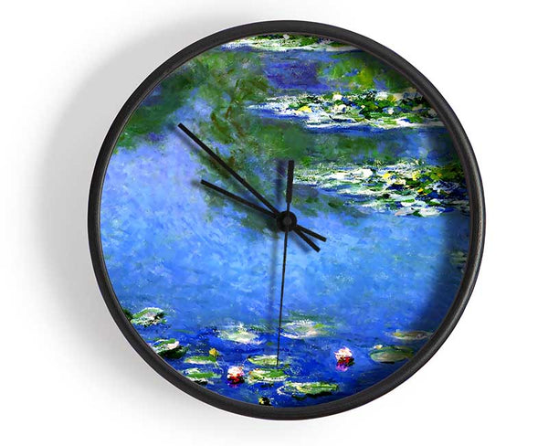 Monet Water Lilies In Monets Garden Clock - Wallart-Direct UK