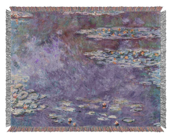 Monet Water Lily Pond 3 Woven Blanket