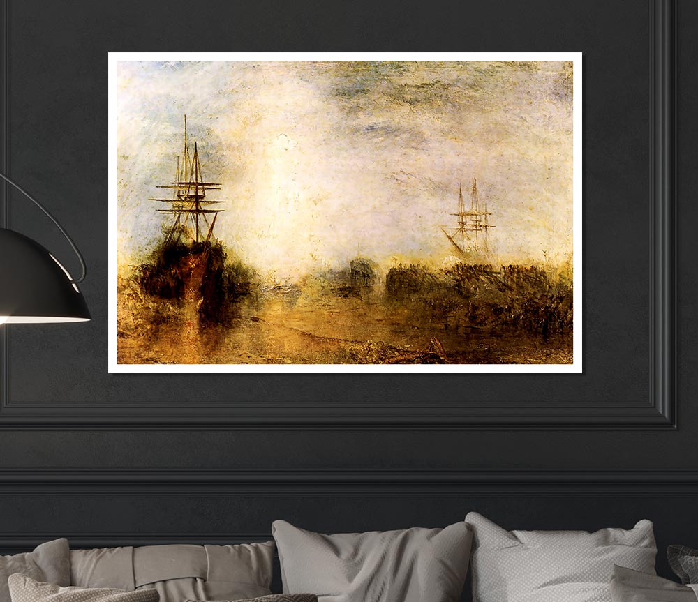 Joseph Mallord Turner Whalers Boiling Blubber Print Poster Wall Art