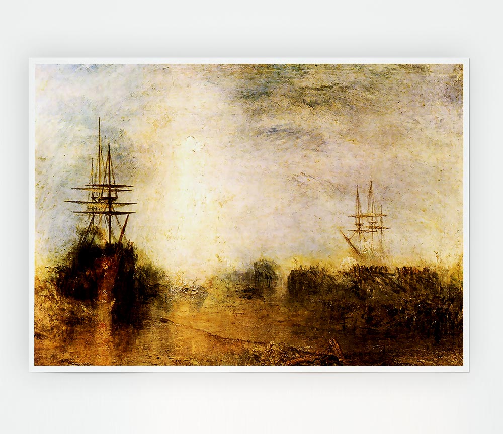 Joseph Mallord Turner Whalers Boiling Blubber Print Poster Wall Art