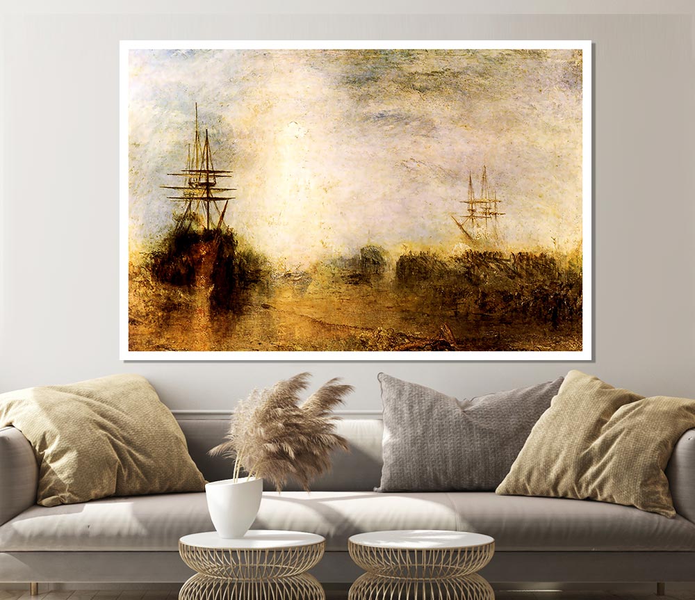 Joseph Mallord Turner Whalers Boiling Blubber Print Poster Wall Art