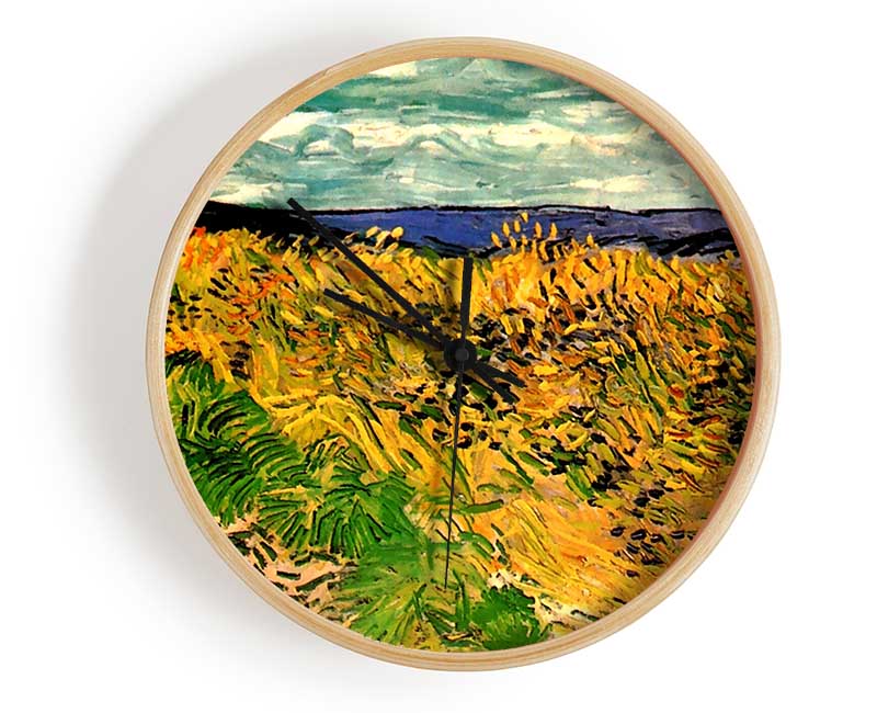 Van Gogh Wheat Field With Cornflowers Clock - Wallart-Direct UK