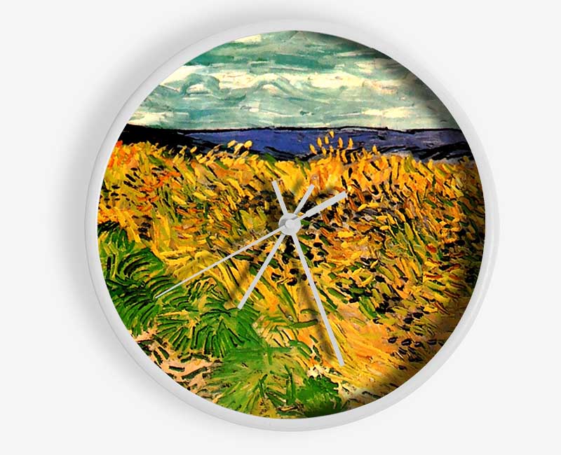 Van Gogh Wheat Field With Cornflowers Clock - Wallart-Direct UK