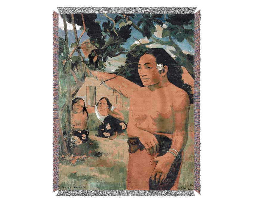 Gauguin Where Do You Woven Blanket