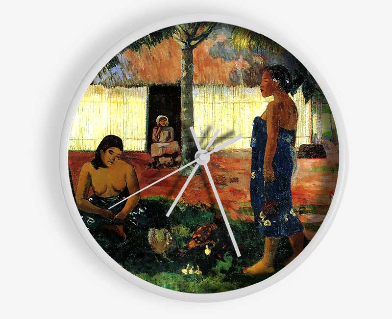 Gauguin Why Are You Angry Clock - Wallart-Direct UK