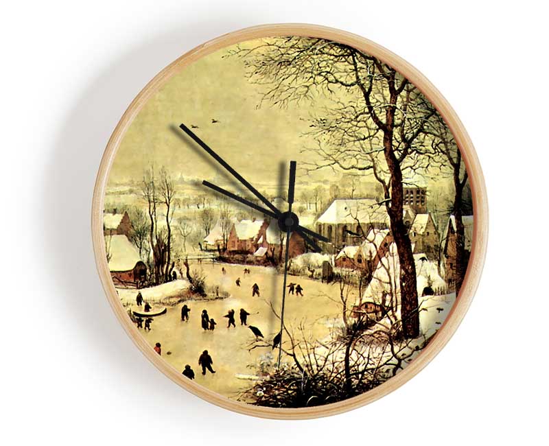 Pieter Bruegel Winter Landscape With Skaters Clock - Wallart-Direct UK