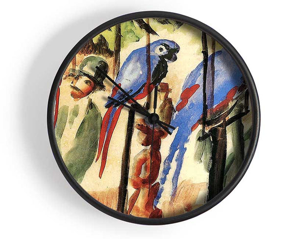 August Macke With The Parrots Clock - Wallart-Direct UK