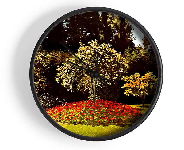 Monet Woman In The Park With Poppies Clock - Wallart-Direct UK