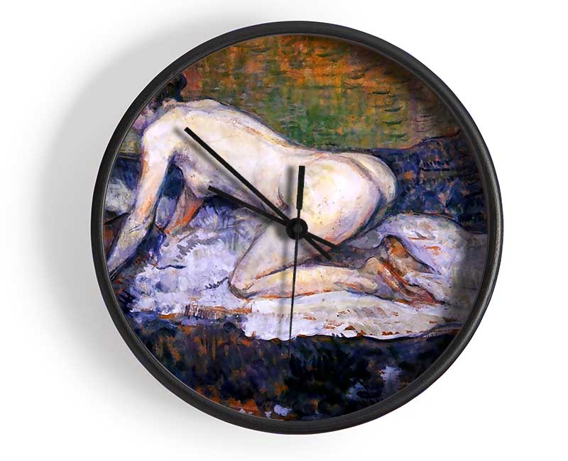 Toulouse Lautrec Woman Naked Clock - Wallart-Direct UK